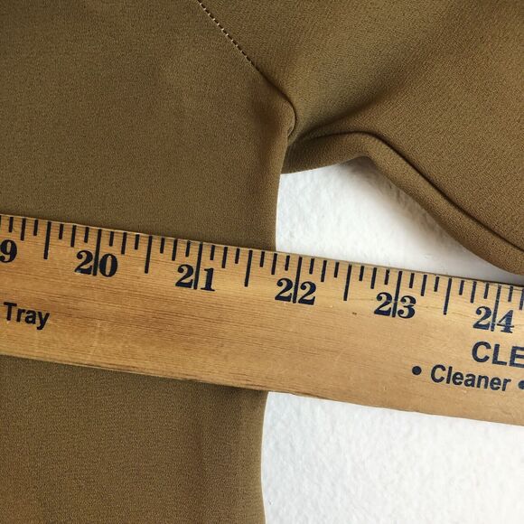 Changing Scene Vintage Blouse Sz 14 Brown Embroidered Scallop Eyelet Long Sleeve - Picture 10 of 12